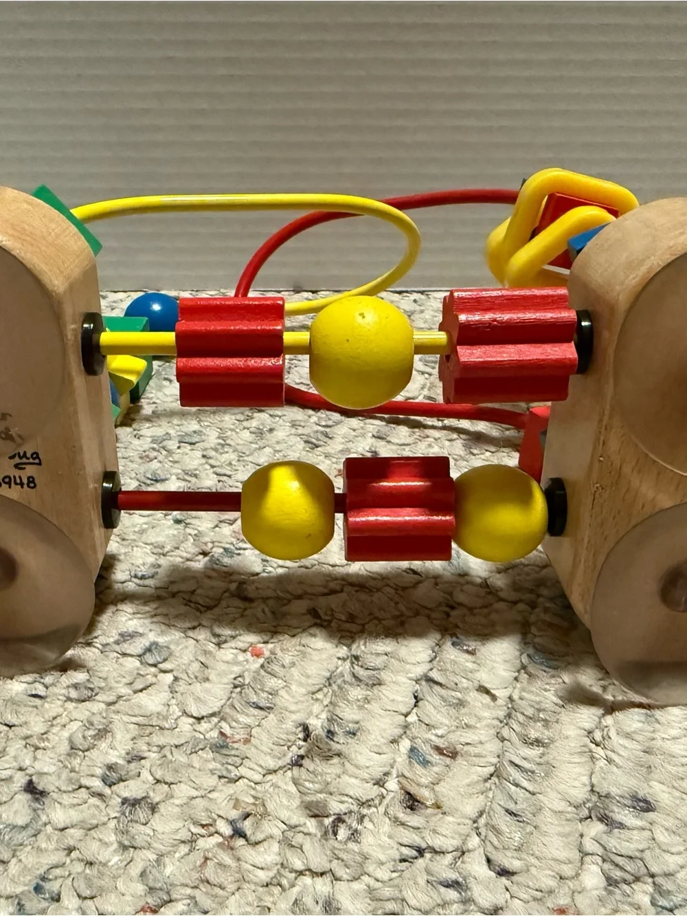Melissa & Doug Red & Yellow Wooden Bead Maze Activity Toy